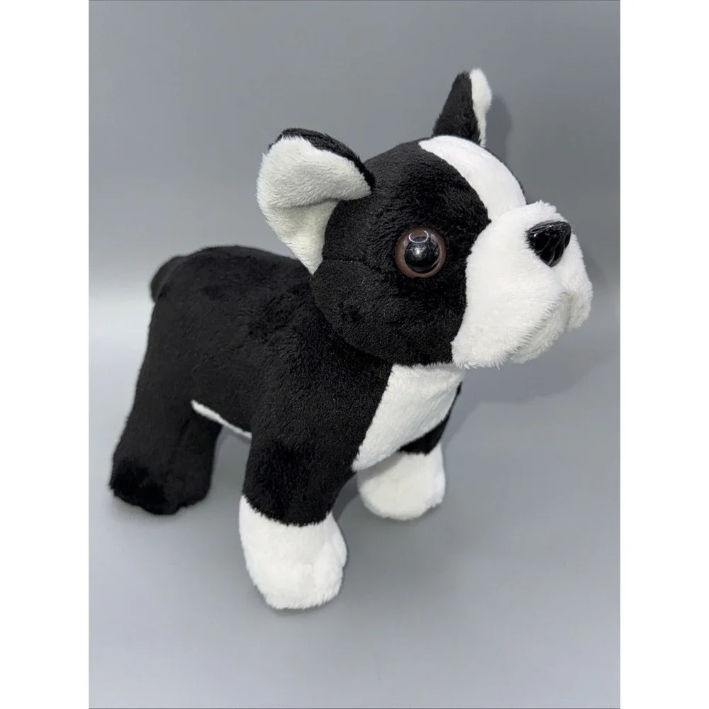 Battat Our Generation Black & White Pug Dog 7in Plush Stuffed Animal Toy